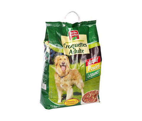 Croquettes chien Adulte. Belle france. 7,5kg