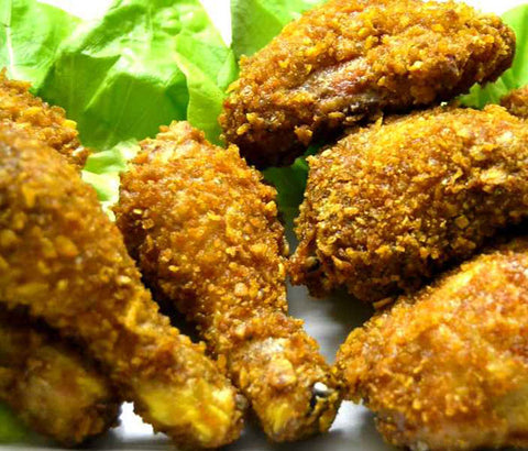 Cuisse de poulet pané, frites. + boisson offerte