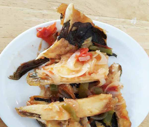Poisson salé morue sauté