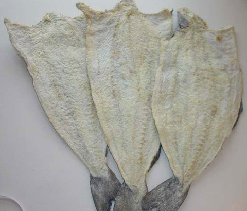 Morue poisson salé. Tas