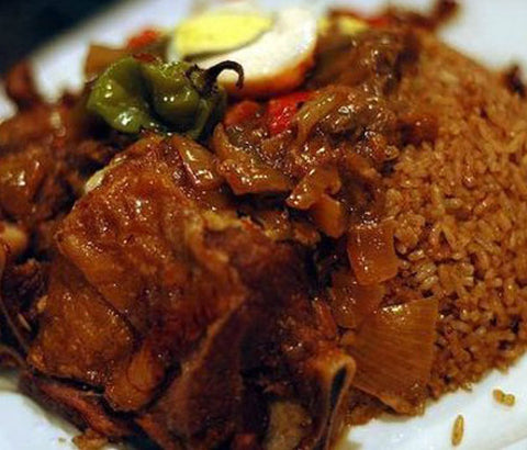 Riz poulet aux 3 légumes.